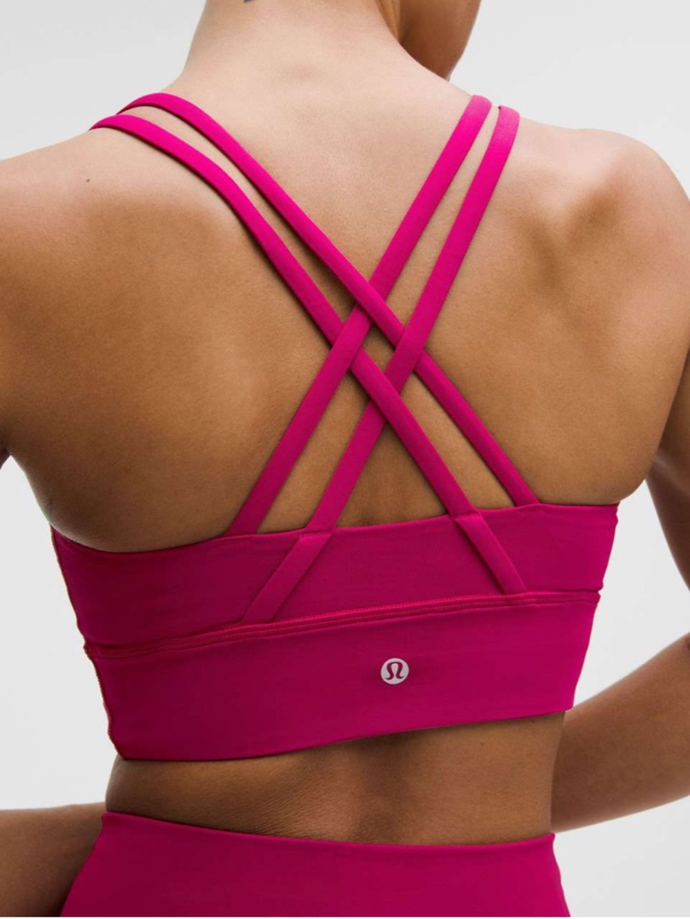 Lululemon Longline Energy Sports Bra in Ripened Raspberry Sz 6 Small